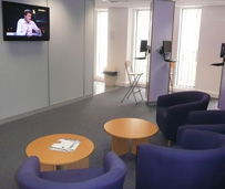 Student lounge with internet café in the City Centre building