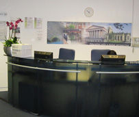 Reception area in the SBQ building
