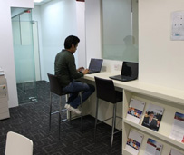 Computer stations for students at Finlayson Green