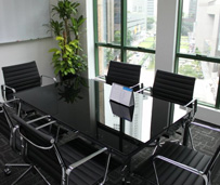 Well-equipped meeting room at Finlayson Green