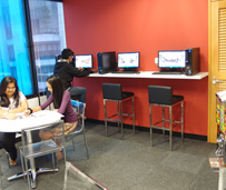 Student lounge in the GB building